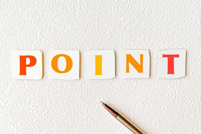 営業の働き方のポイントを表すPOINTの文字